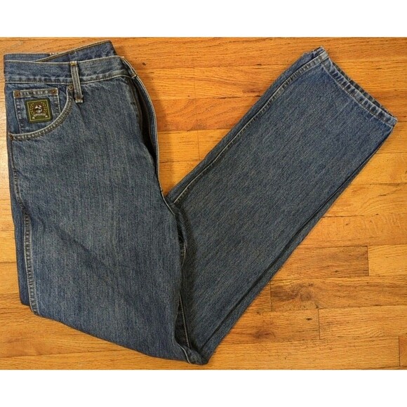 Cinch Jeans Men's 35x34 Blue Straight Green Label Western Cowboy Rodeo Denim - Picture 2 of 11
